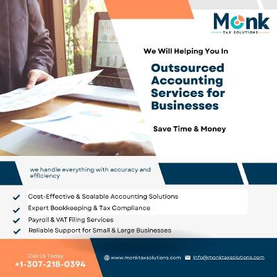 Outsourced Accounting Services for Businesses | +1-307-218-0394 | Monk Tax Solutions